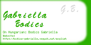 gabriella bodics business card